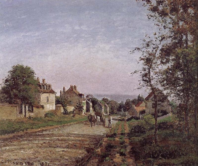 Camille Pissarro Road Vehe peaceful suburb road